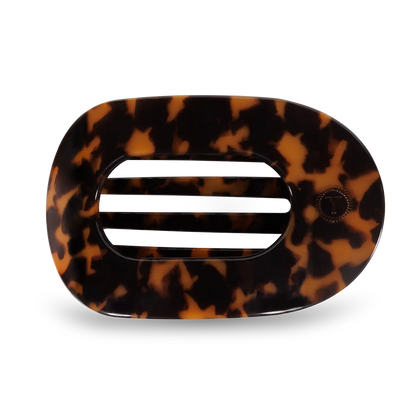 Round Flat Hair Clip | Tortoise | Large