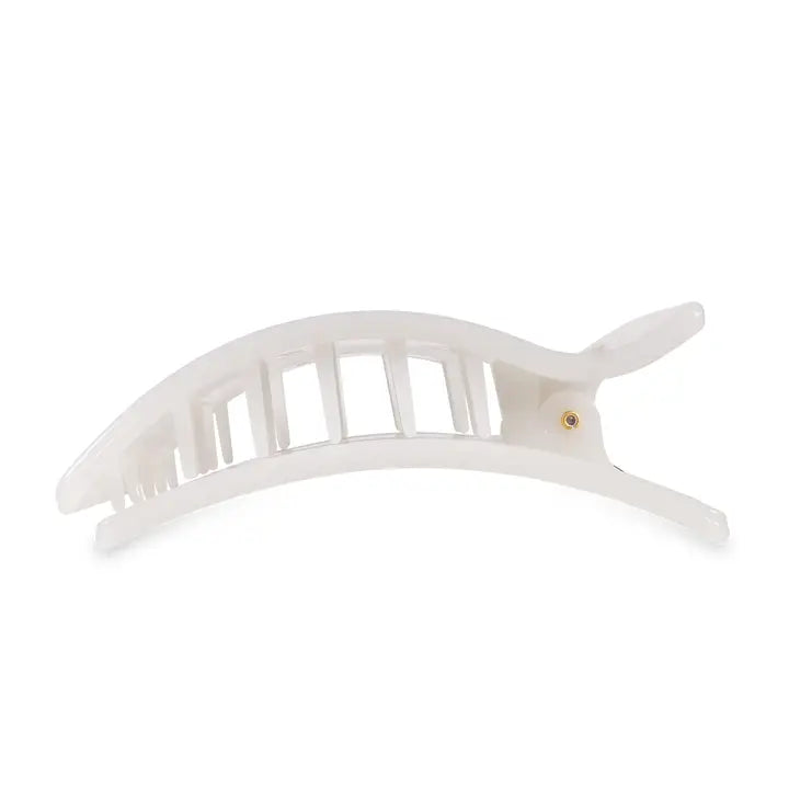 Flat Rectangle Hair Clip | Coconut White | Large