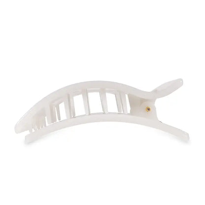 Flat Rectangle Hair Clip | Coconut White | Large
