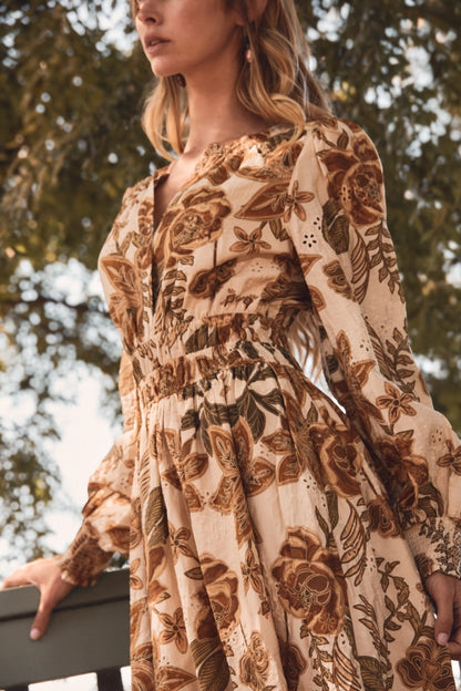 Floral Printed Midi Dress