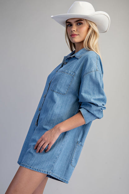 Mineral Washed Long Sleeve Romper