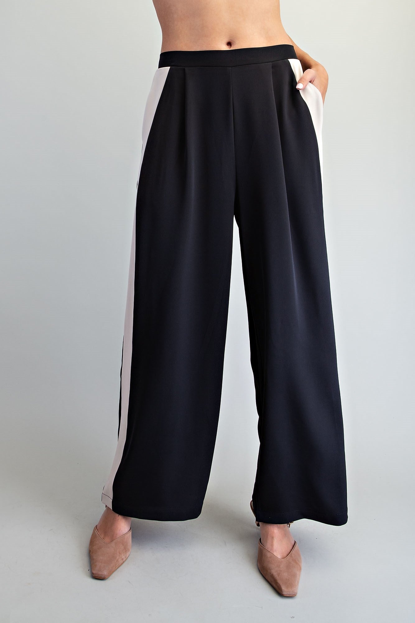Side Stripe Wide Leg Pants