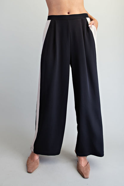 Side Stripe Wide Leg Pants