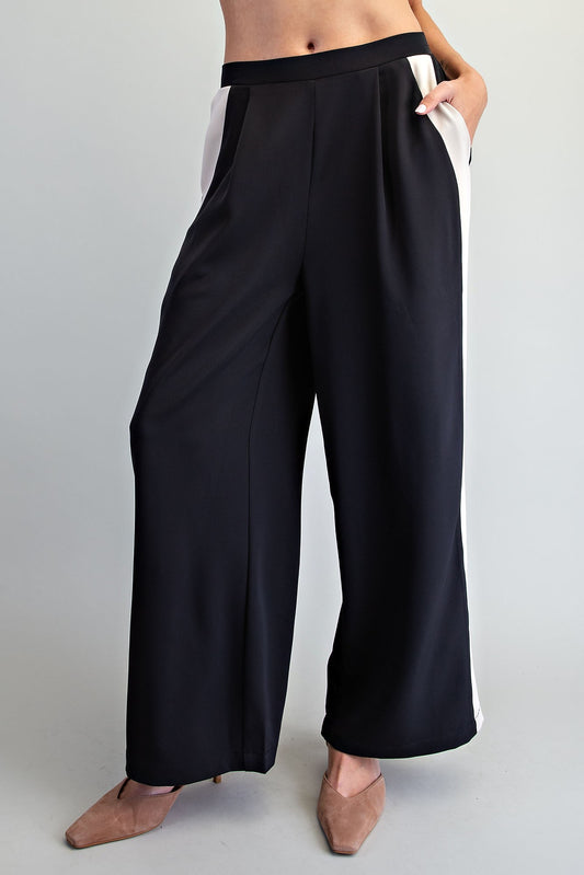 Side Stripe Wide Leg Pants