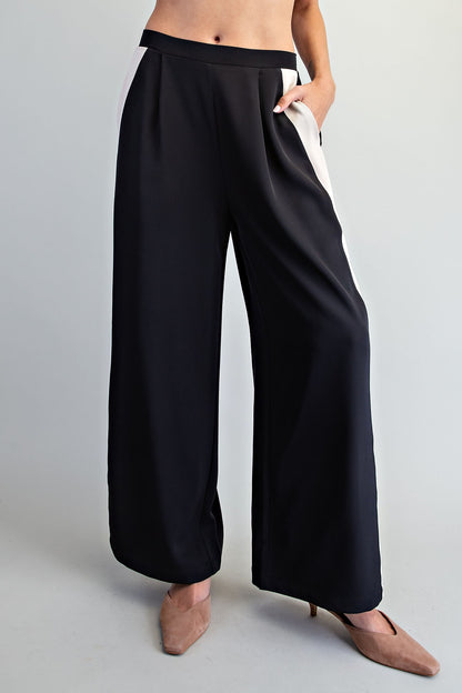 Side Stripe Wide Leg Pants
