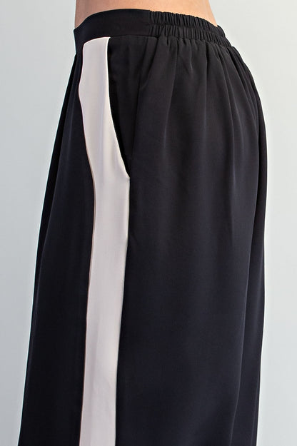 Side Stripe Wide Leg Pants