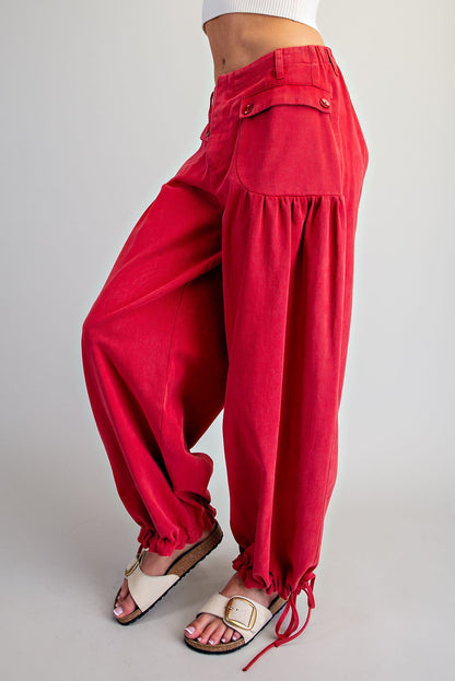 Mineral Washed Tie Cuff Pants