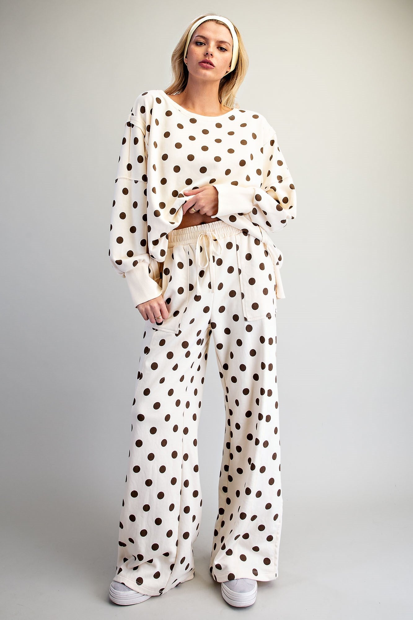 Mineral Washed Polka Dot Sweatpants