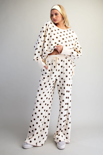 Mineral Washed Polka Dot Sweatpants