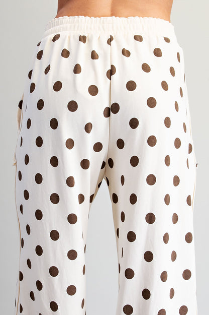 Mineral Washed Polka Dot Sweatpants