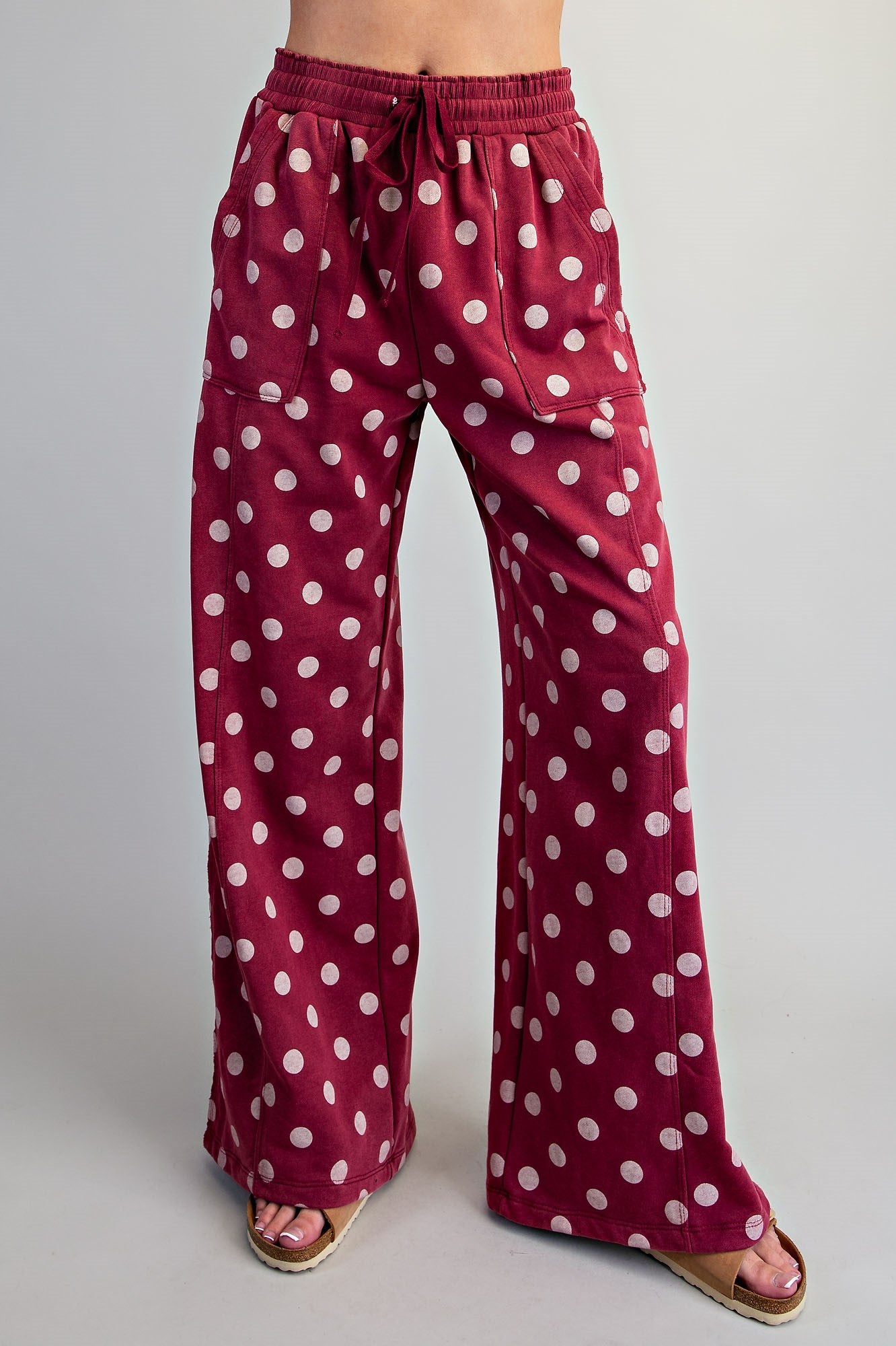 Mineral Washed Polka Dot Sweatpants