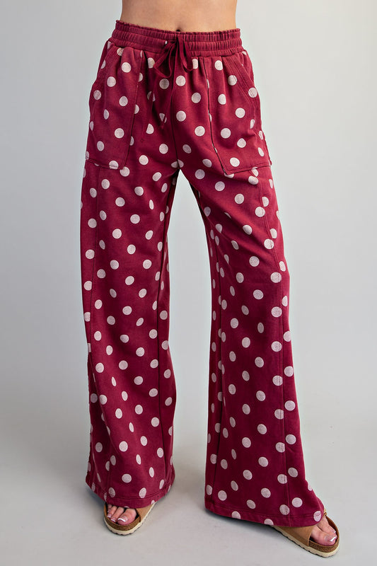 Mineral Washed Polka Dot Sweatpants