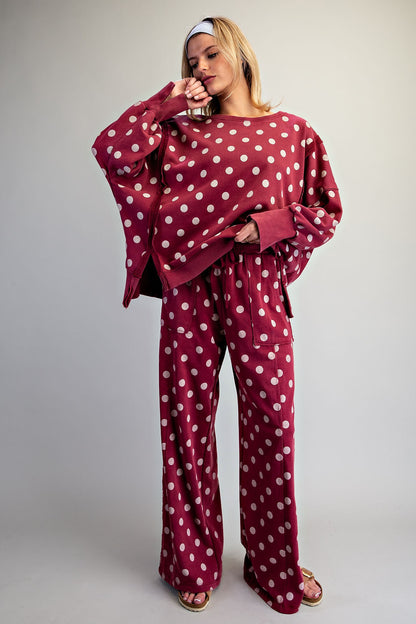 Mineral Washed Polka Dot Sweatpants