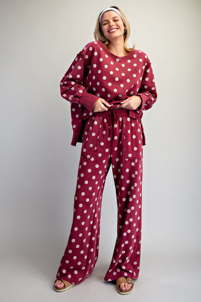 Mineral Washed Polka Dot Sweatpants