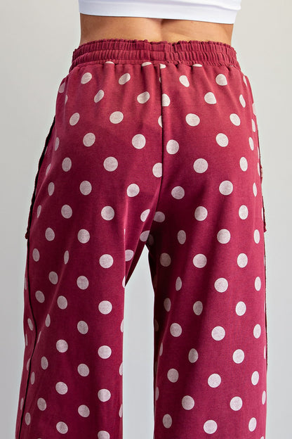 Mineral Washed Polka Dot Sweatpants