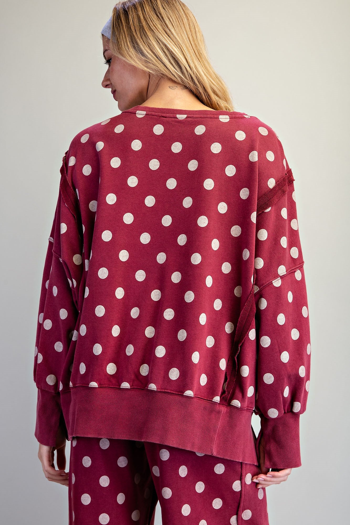 Mineral Washed Polka Dot Sweatshirt