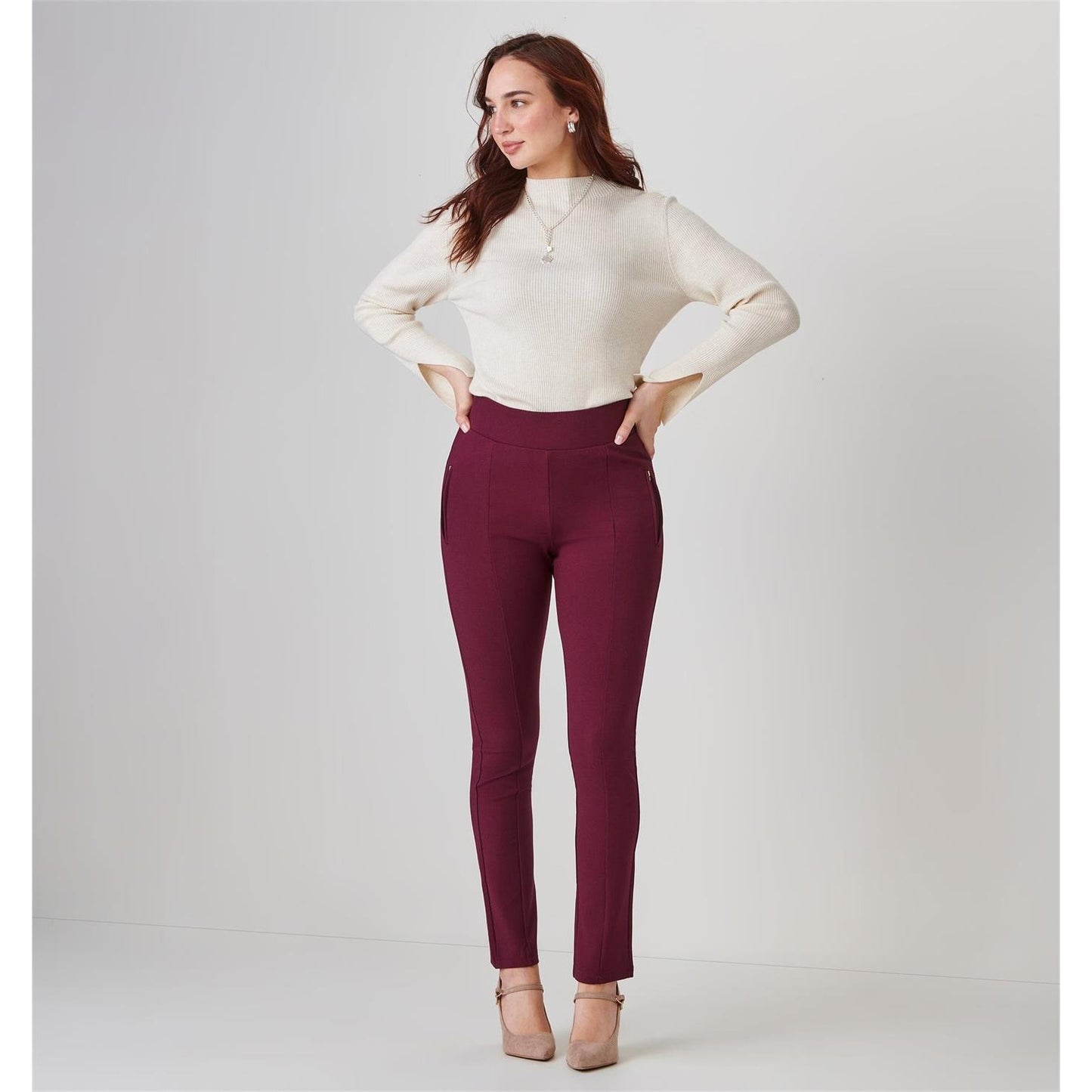 Ponte Side Zip Pants