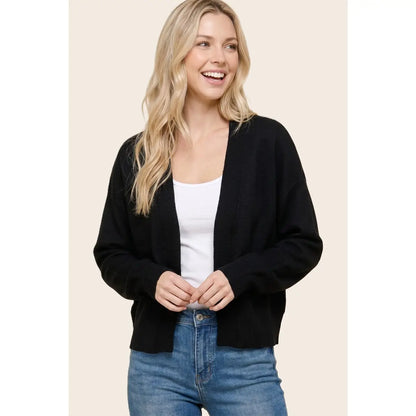 Solid Thick Sweater Cardigan