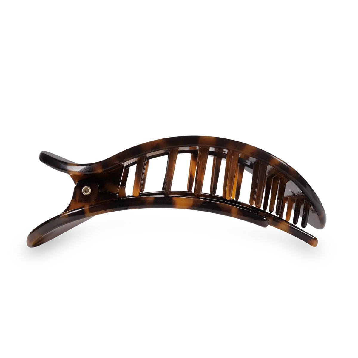 Round Flat Hair Clip | Tortoise | Large