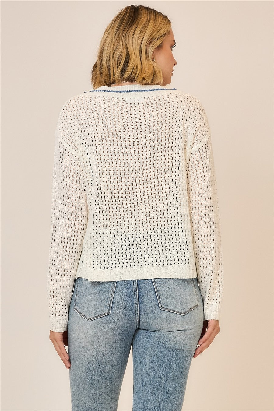 Open Light Knit Lake Pullover Sweater