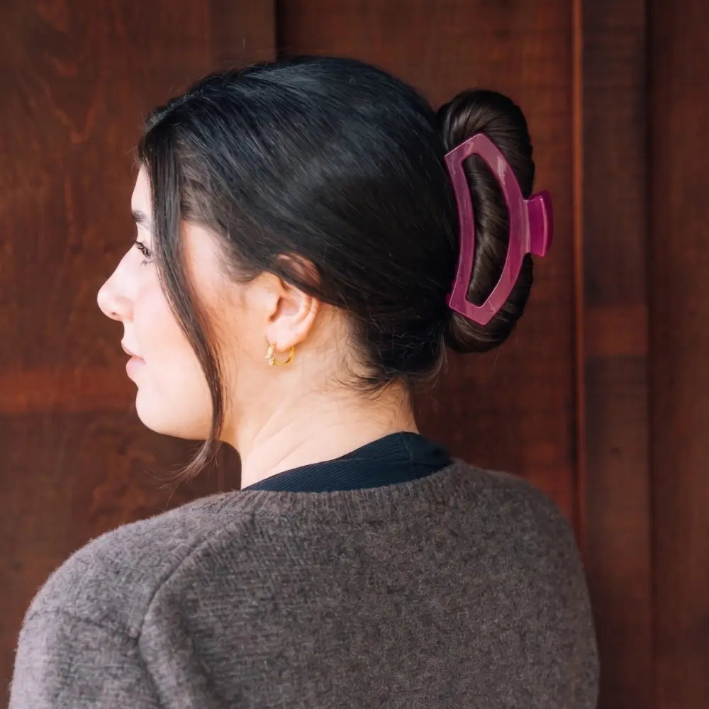 Open Hair Clip | Mulberry | Large
