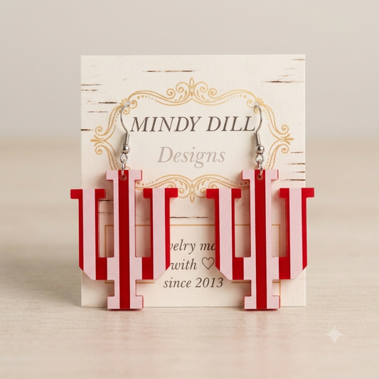 IU Striped Earrings