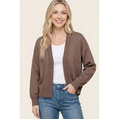 Solid Thick Sweater Cardigan