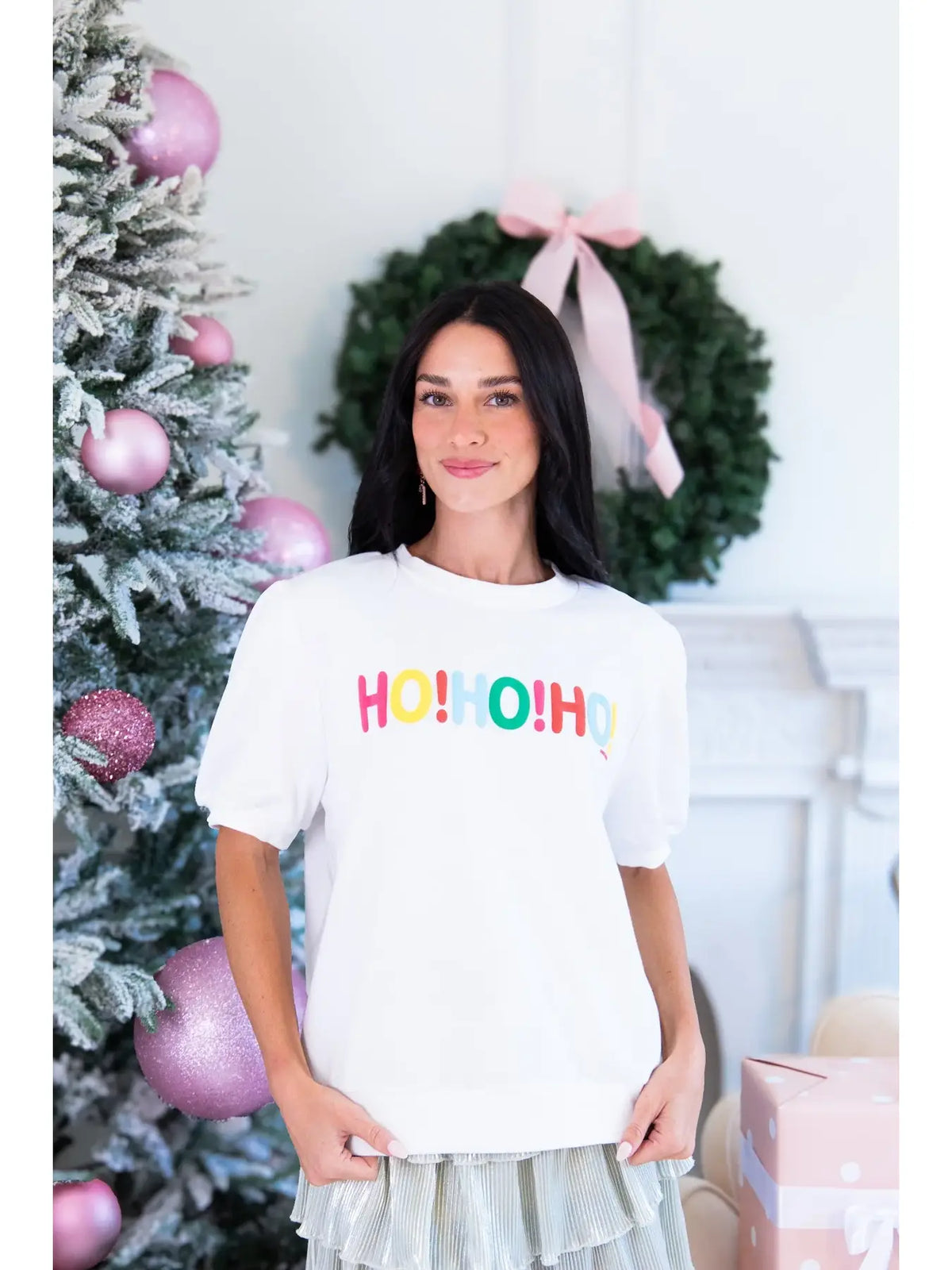 Ho! Ho! Ho! Puff Sleeve Top