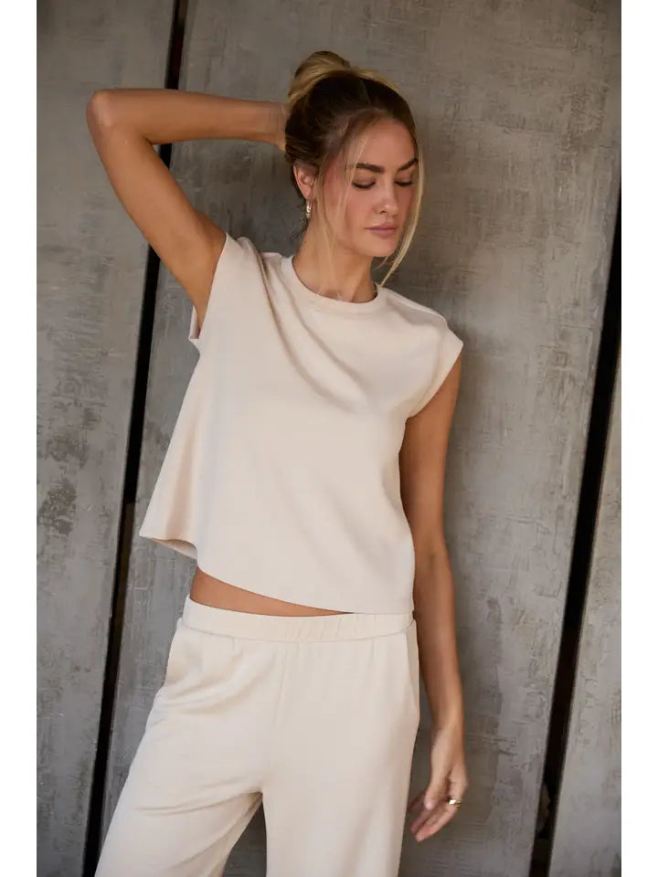 Round Neck Sleeveless Top