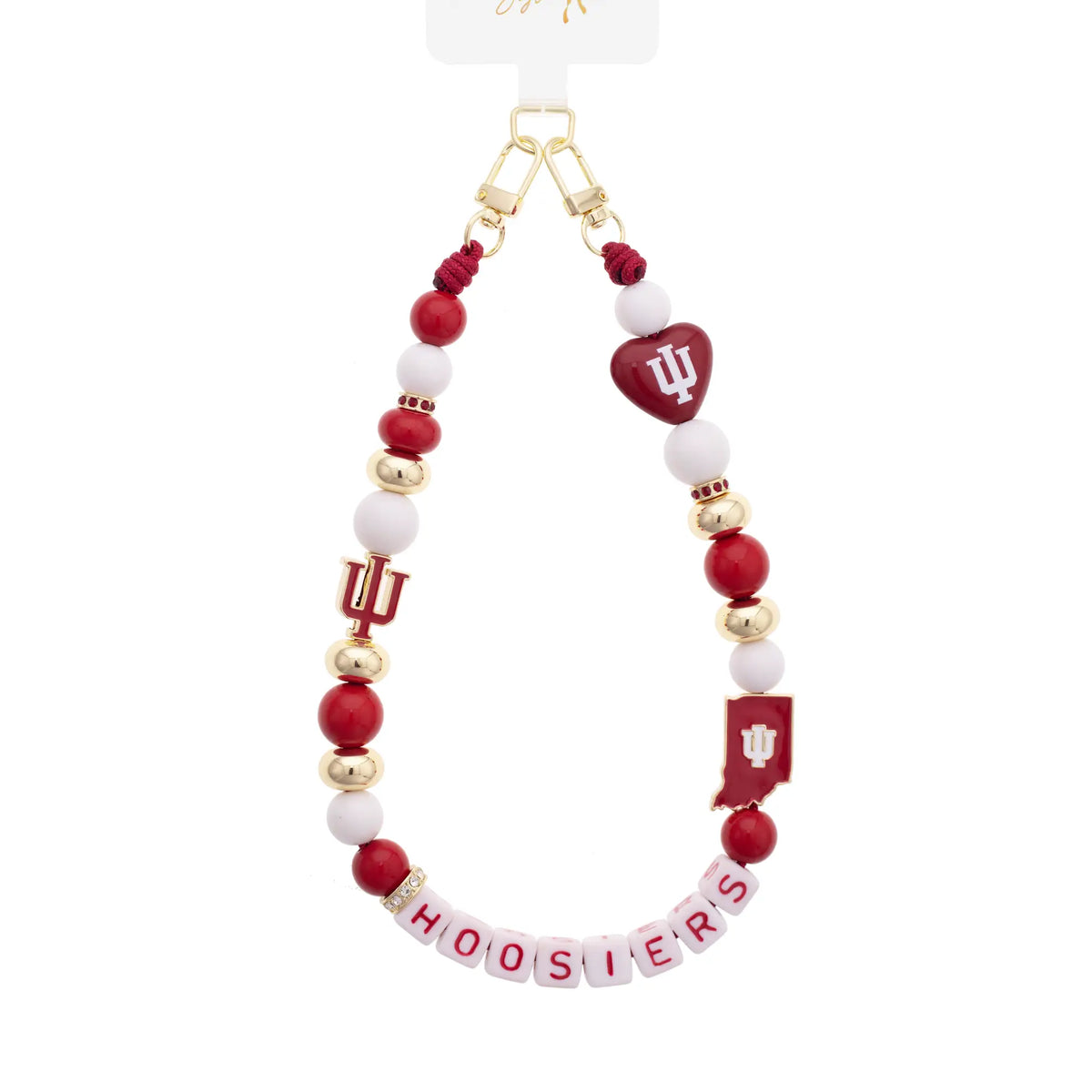 Indiana Hoosiers Beaded Cellphone Wristlet