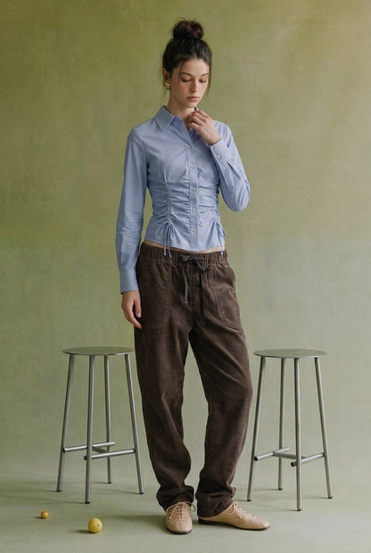 Corduroy Relaxed Drawstring Pants