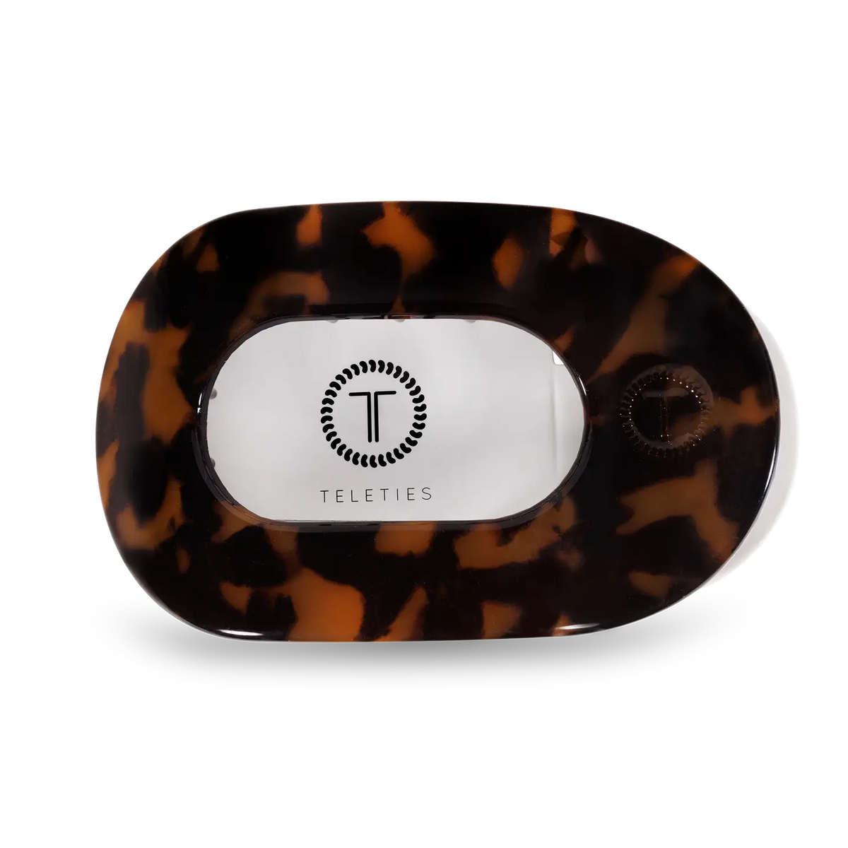 Round Flat Hair Clip | Tortoise | Large