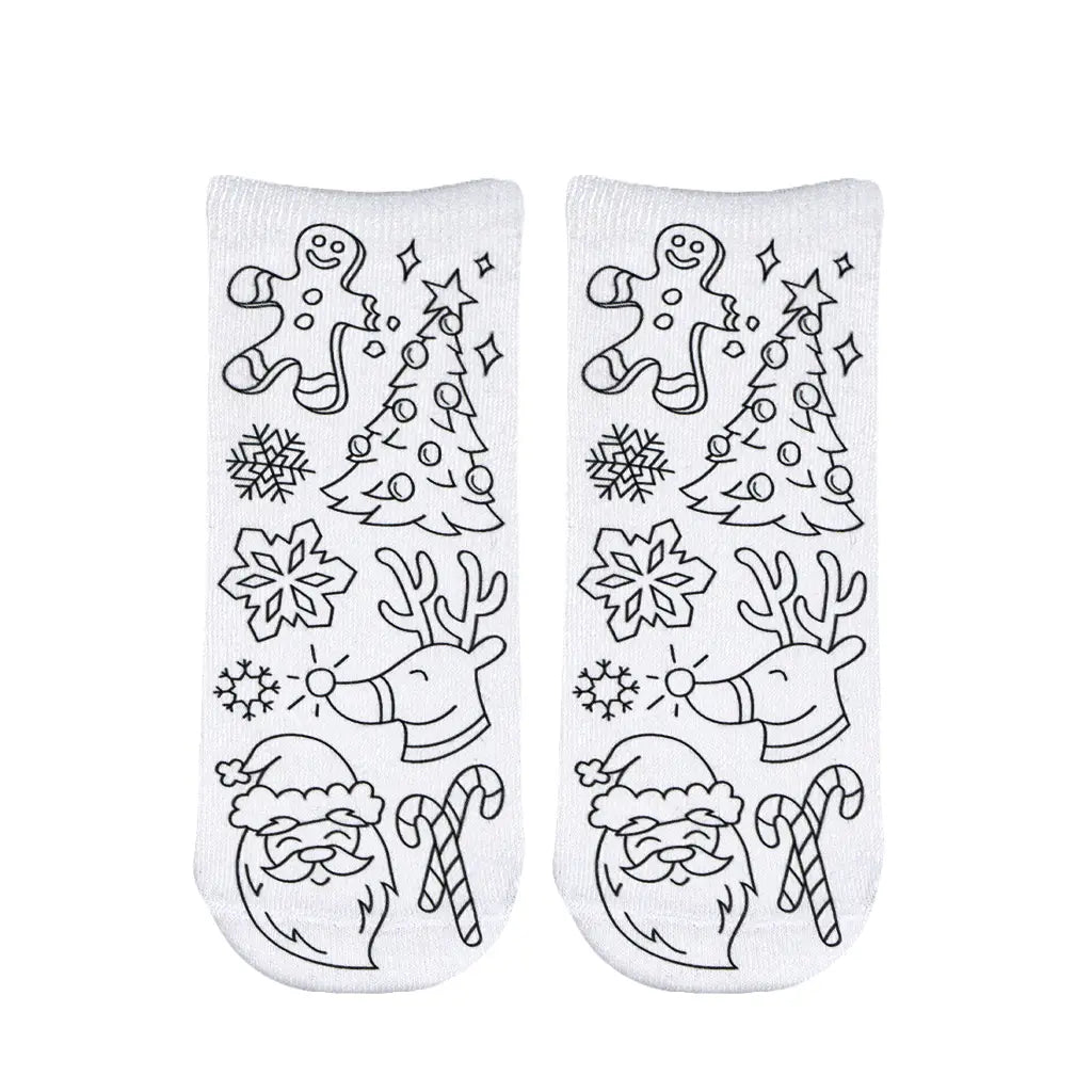 Christmas Coloring Socks