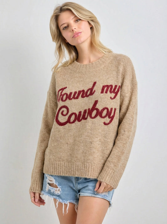 Found My Cowboy Knit Pullover