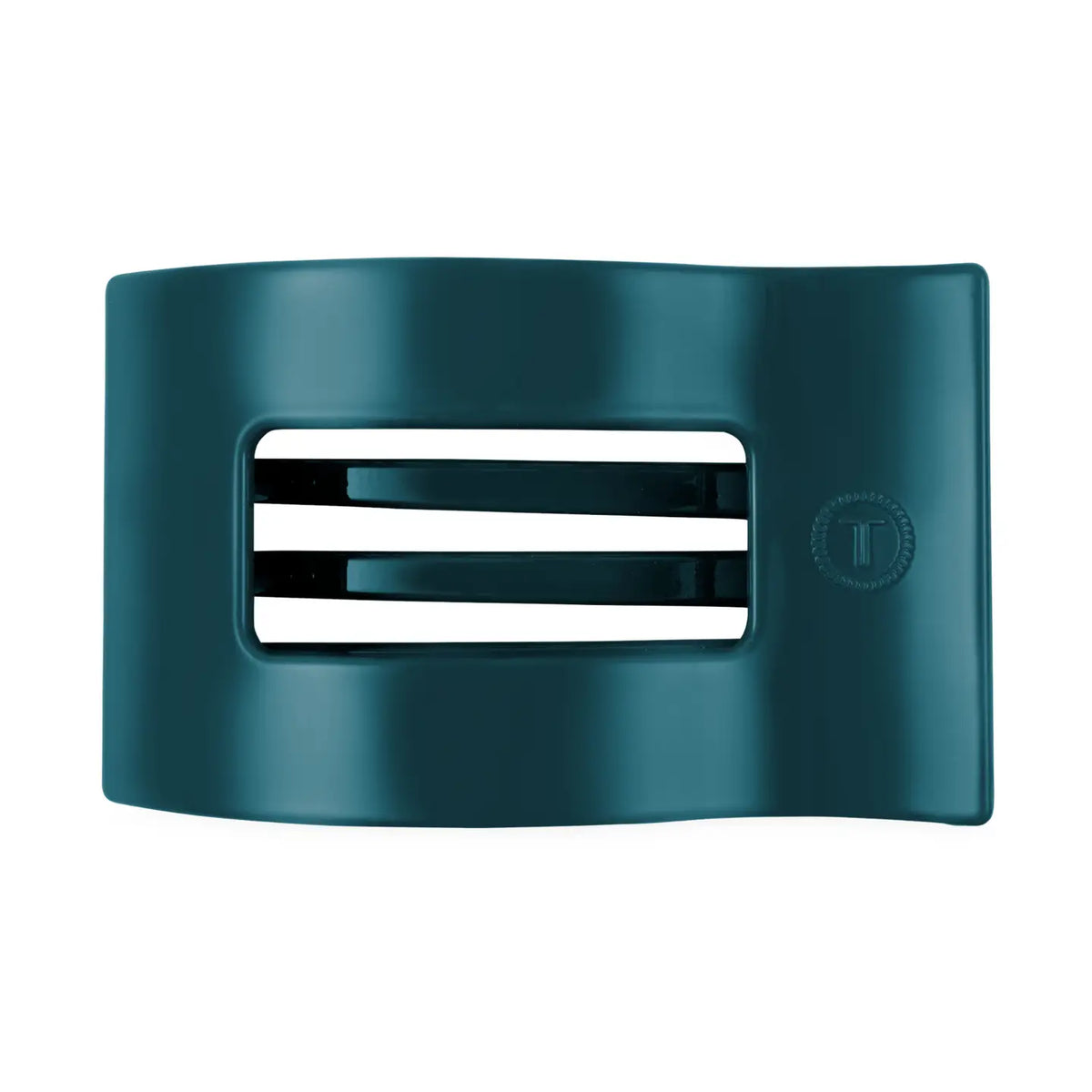 Flat Rectangle Hair Clip | Teal with It | Medium