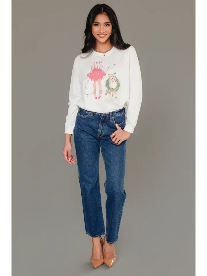 Christmas Girl & Dog Sweatshirt