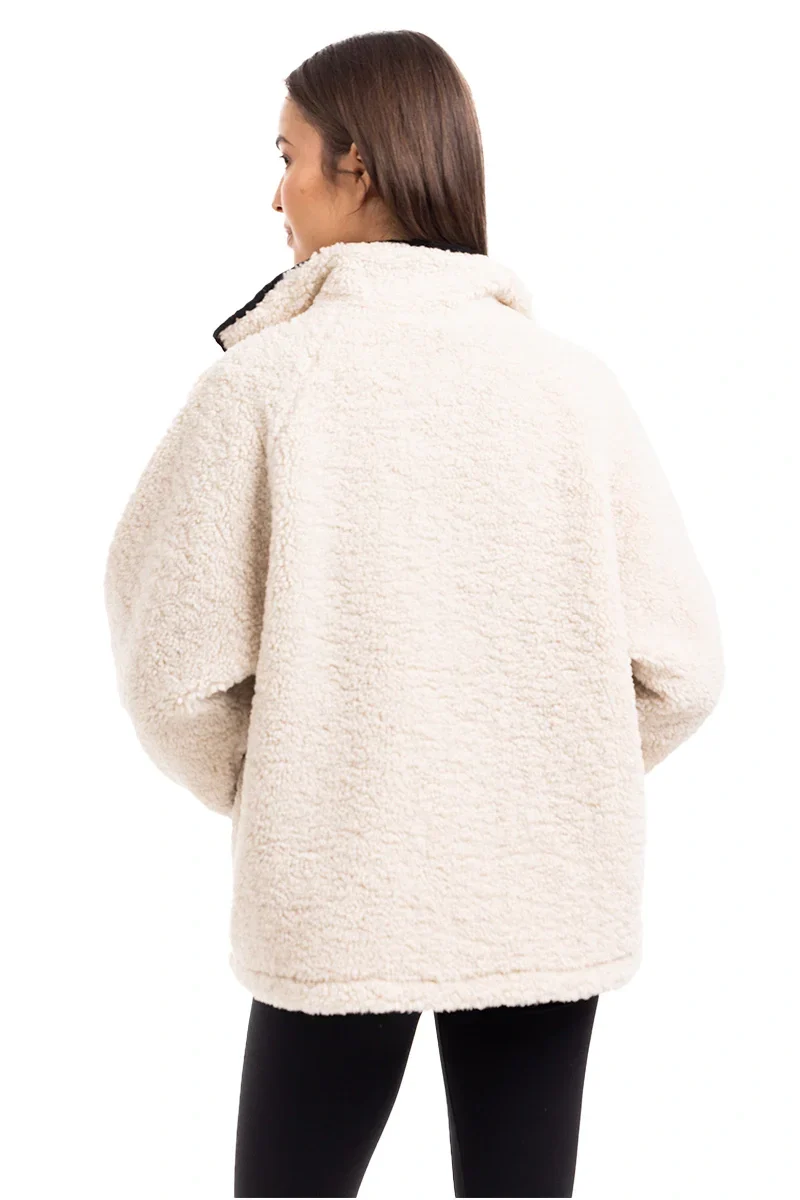 Sherpa Lace Trim Jacket