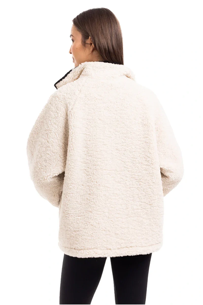 Sherpa Lace Trim Jacket
