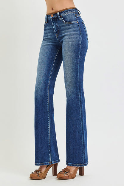 Tummy Control Mid Rise Bootcut Jeans
