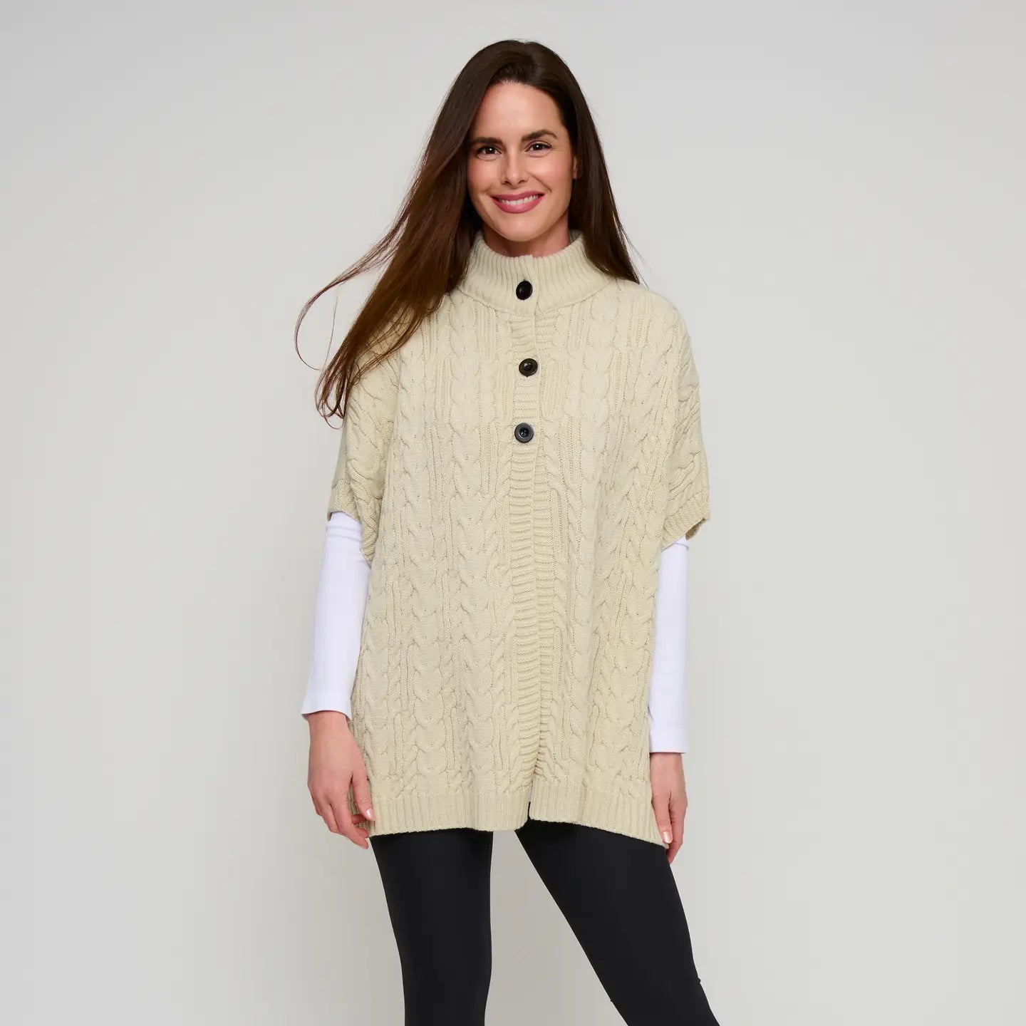 Mavi Cable Knit Poncho