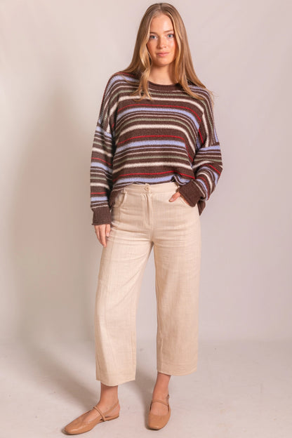 Ramie Cropped Trousers