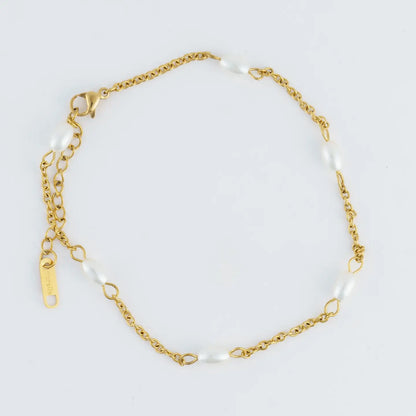Narelle Waterproof Pearl Anklet
