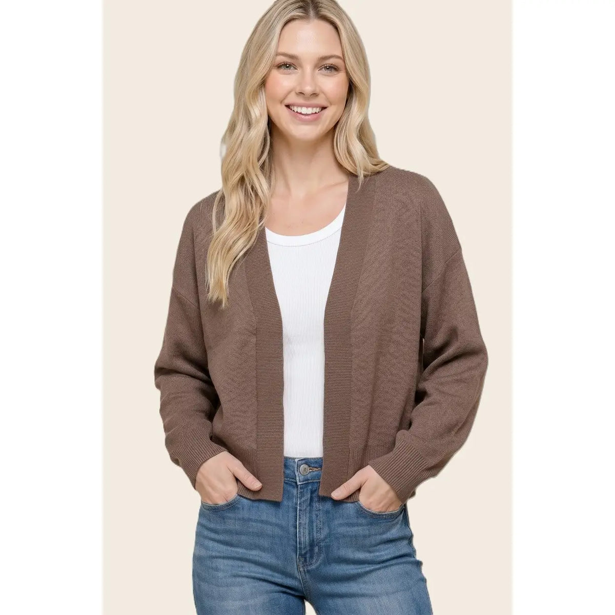 Solid Thick Sweater Cardigan