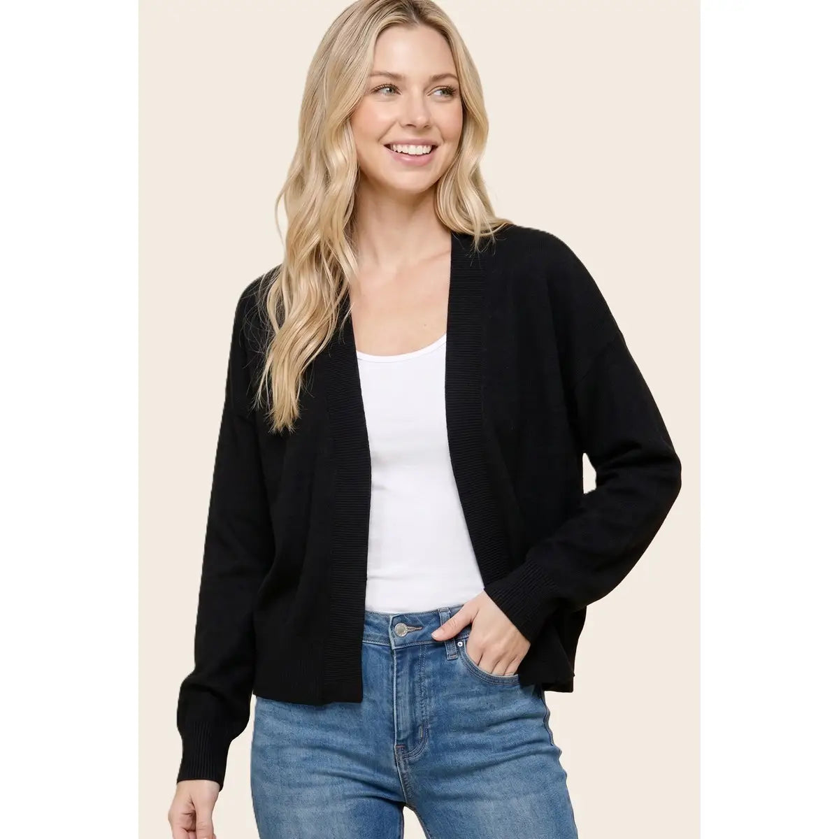 Solid Thick Sweater Cardigan