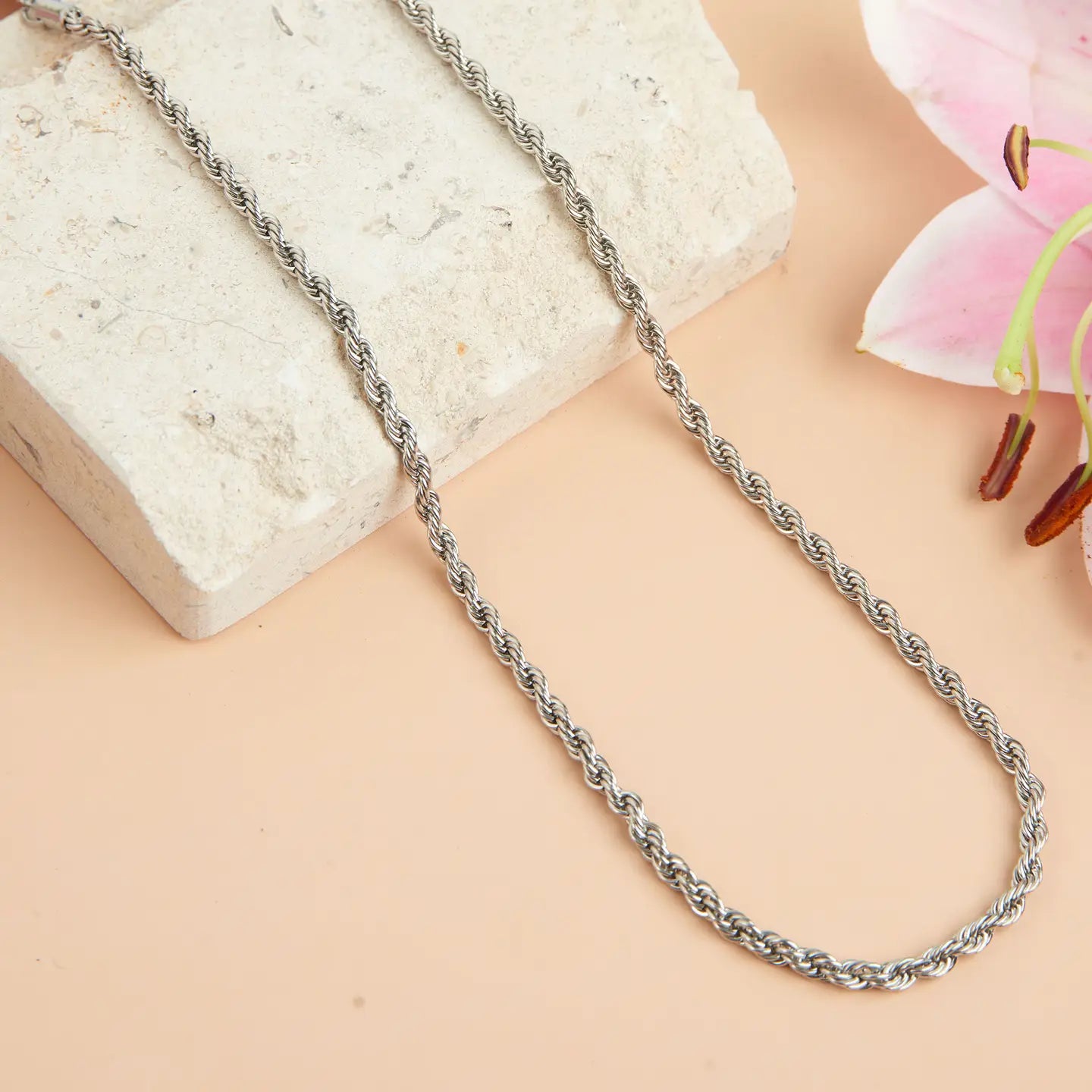 Narelle Silver Rope Chain 18" Waterproof Necklace