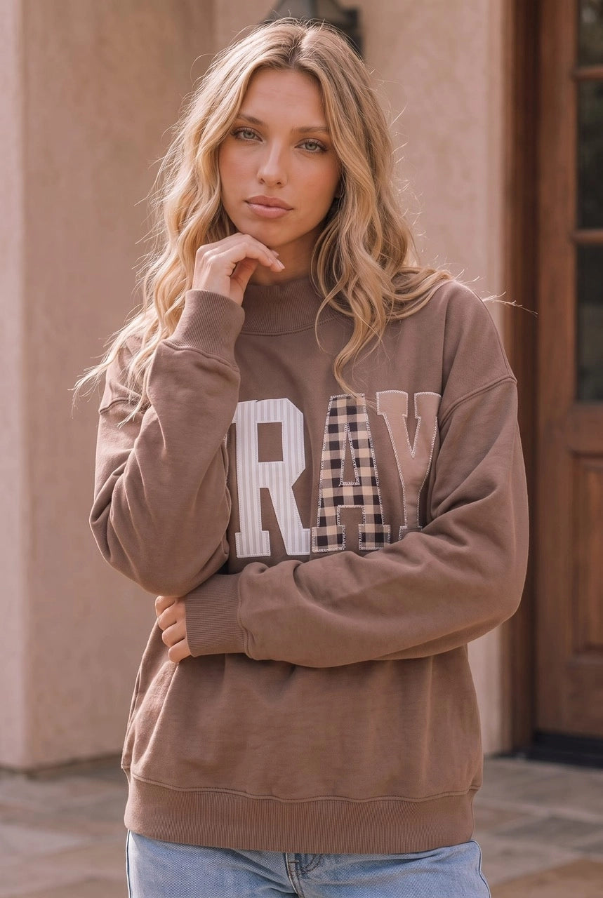 Pray Patchwork Sweatshirt