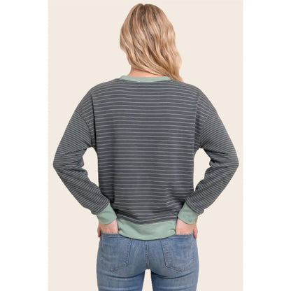 Micoro Brushed Stripe Sweatshirt