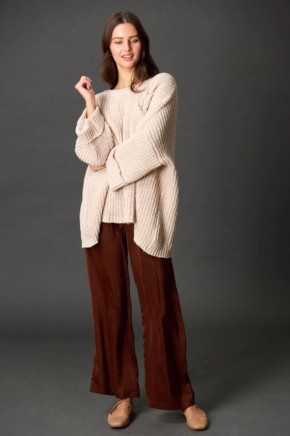 Chenille One Size Oversized Sweater