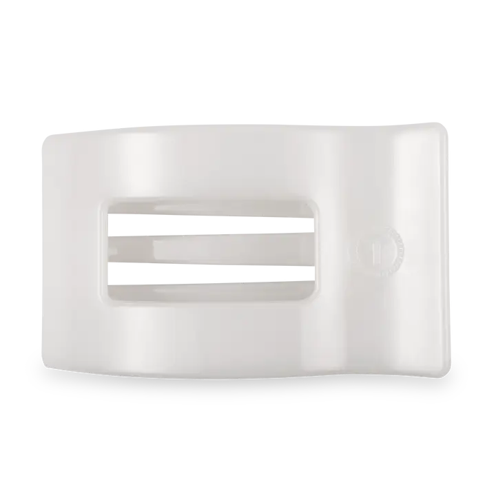 Flat Rectangle Hair Clip | Coconut White | Large