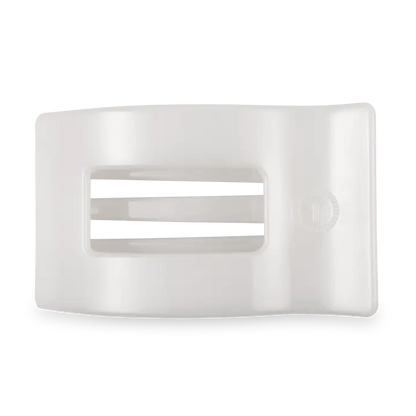 Flat Rectangle Hair Clip | Coconut White | Large